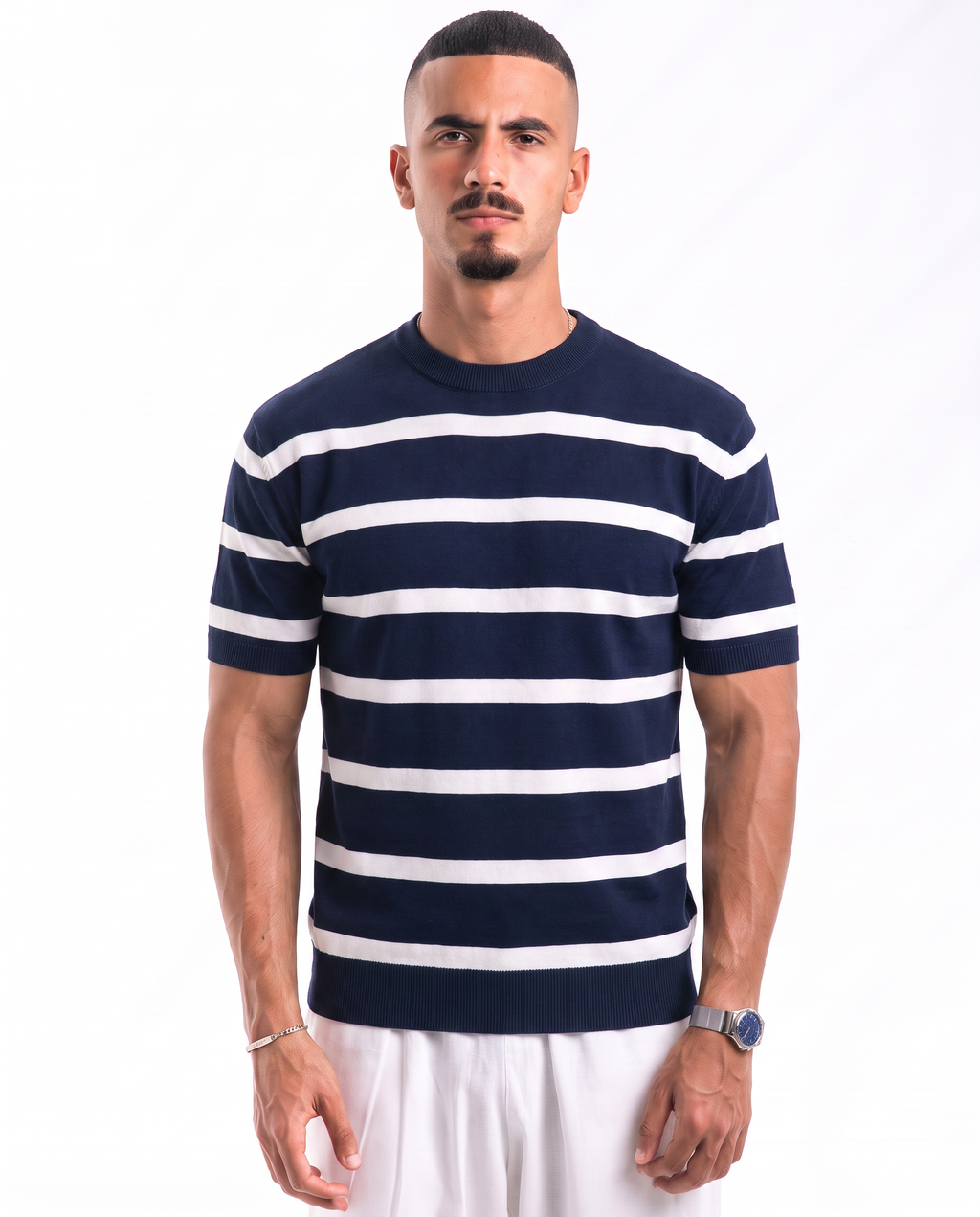 Striped knit tee 303