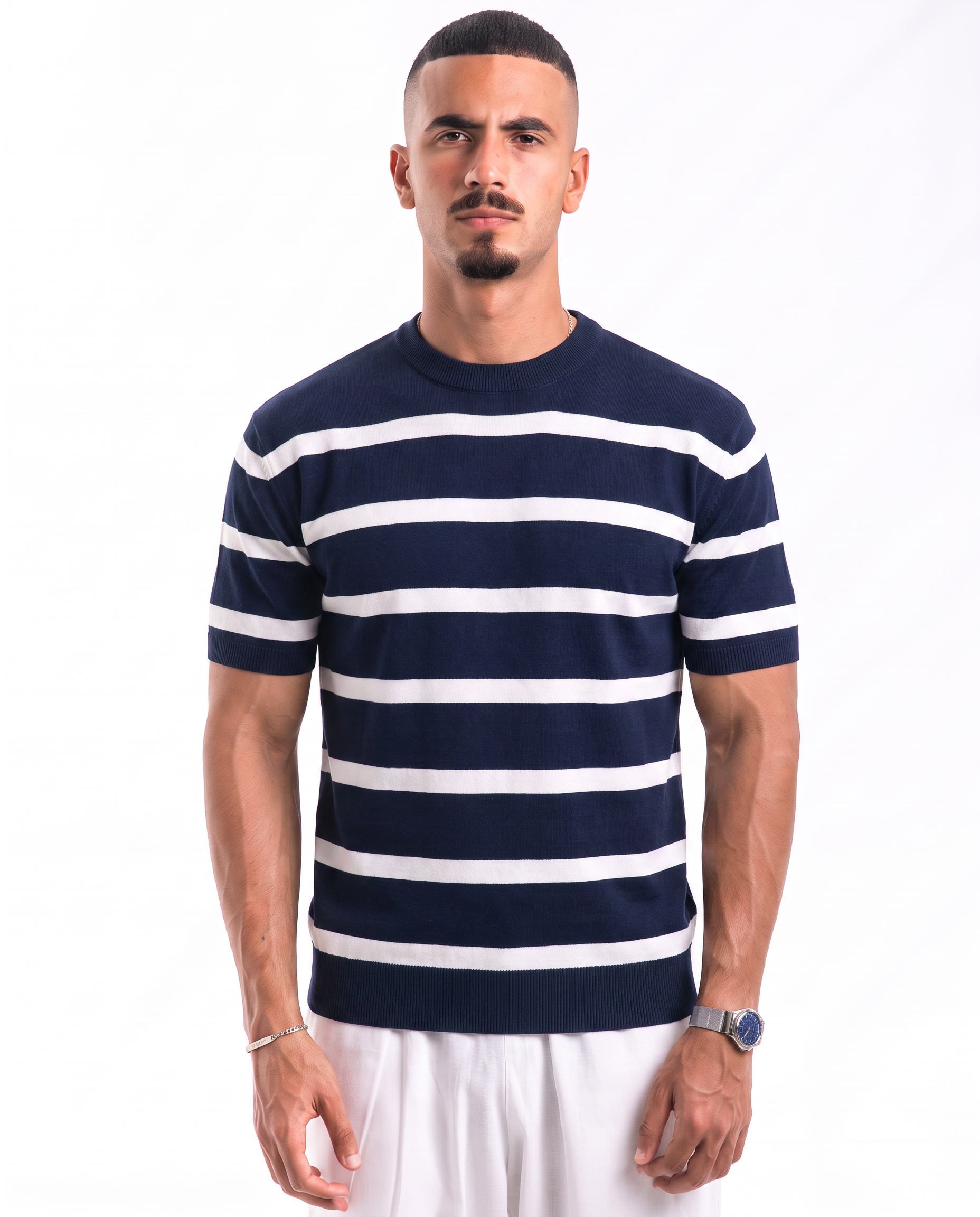 Striped knit tee 303