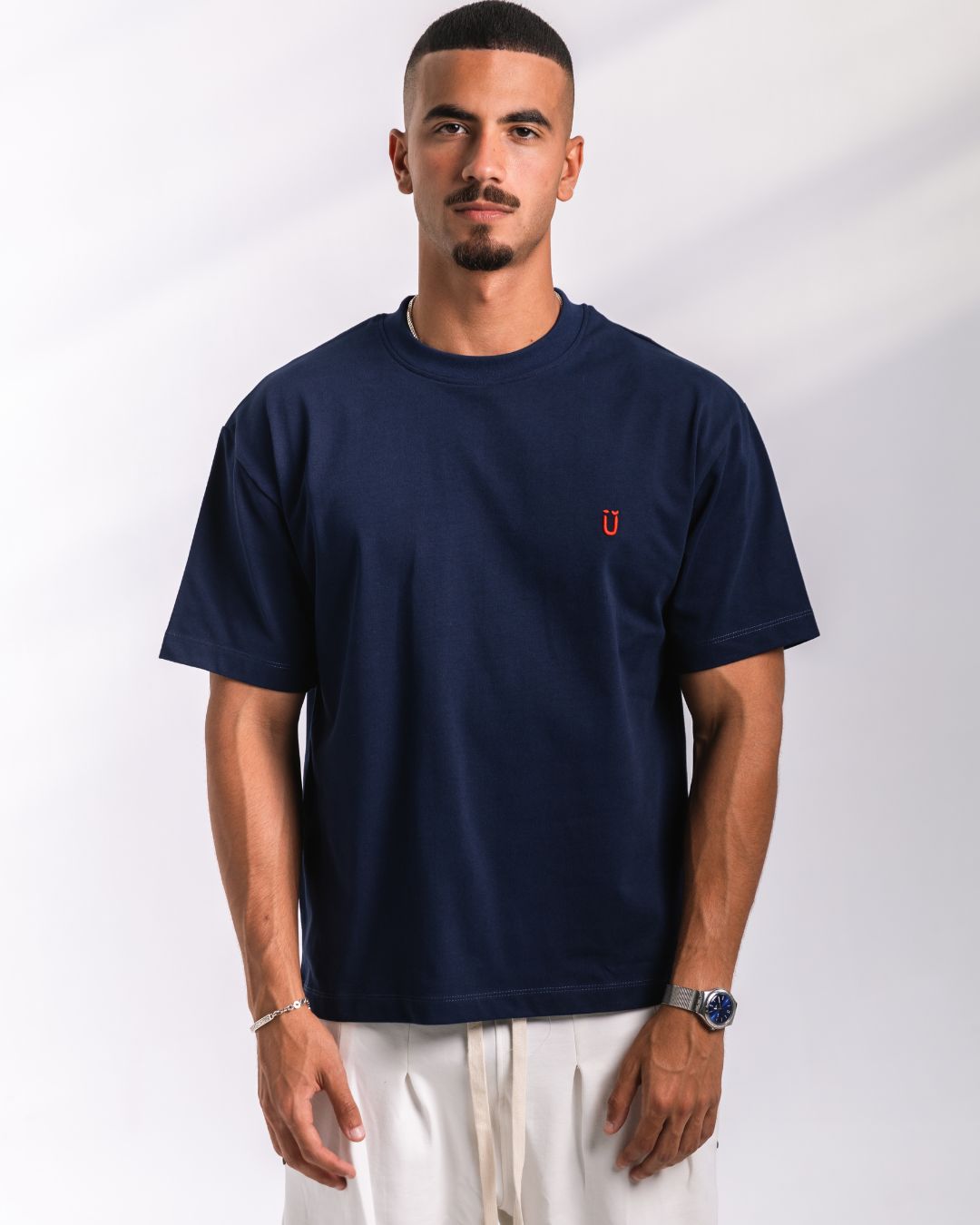 U stitched logo Tee