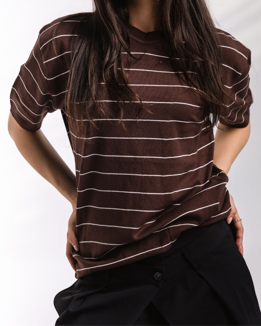 Striped knit Tee