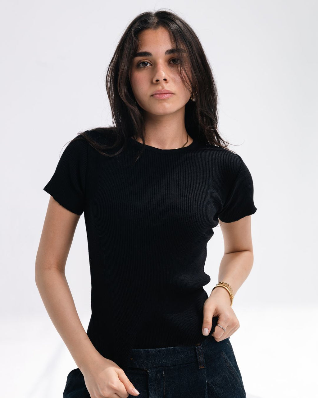 Knit Round Top (black)