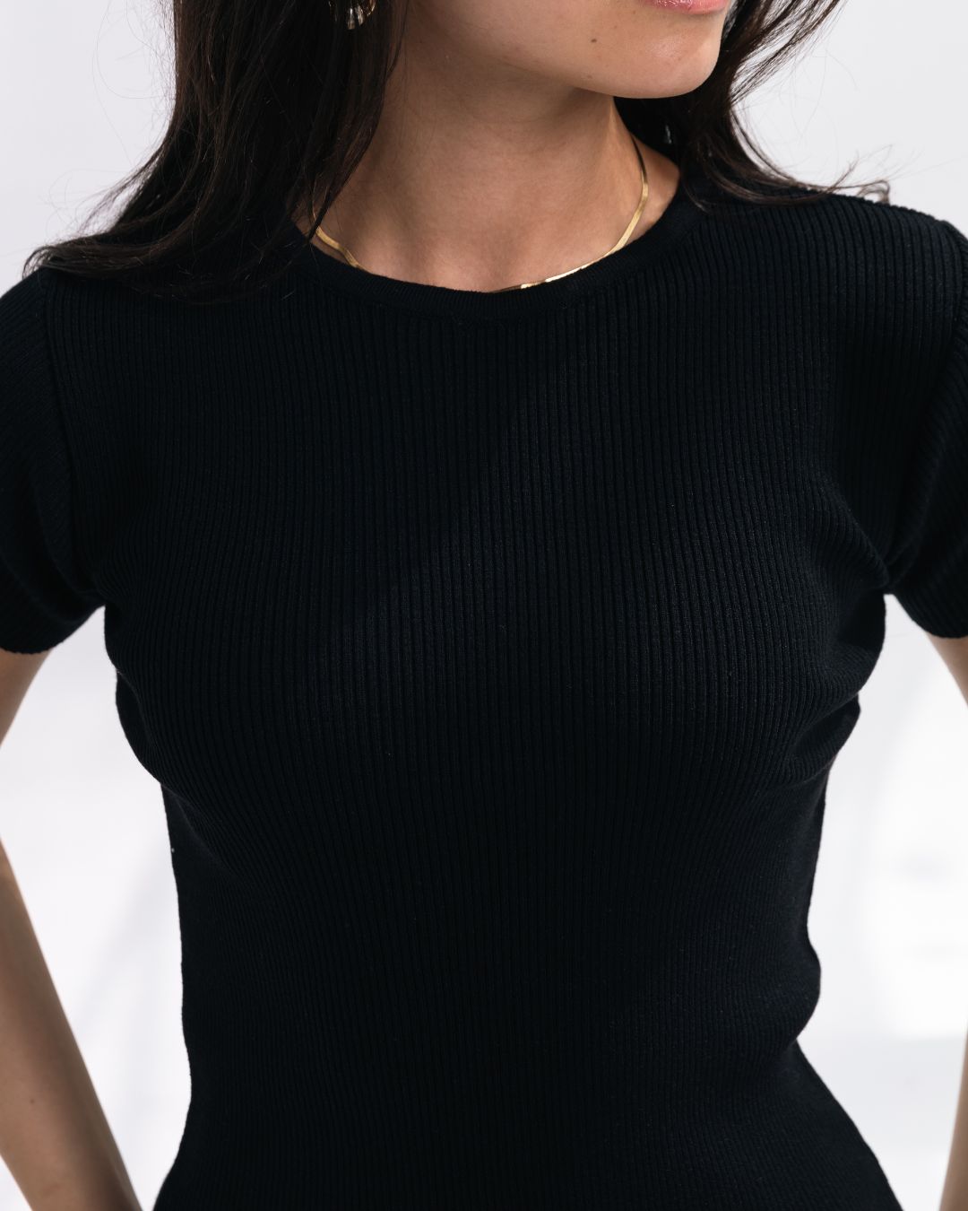 Knit Round Top (black)
