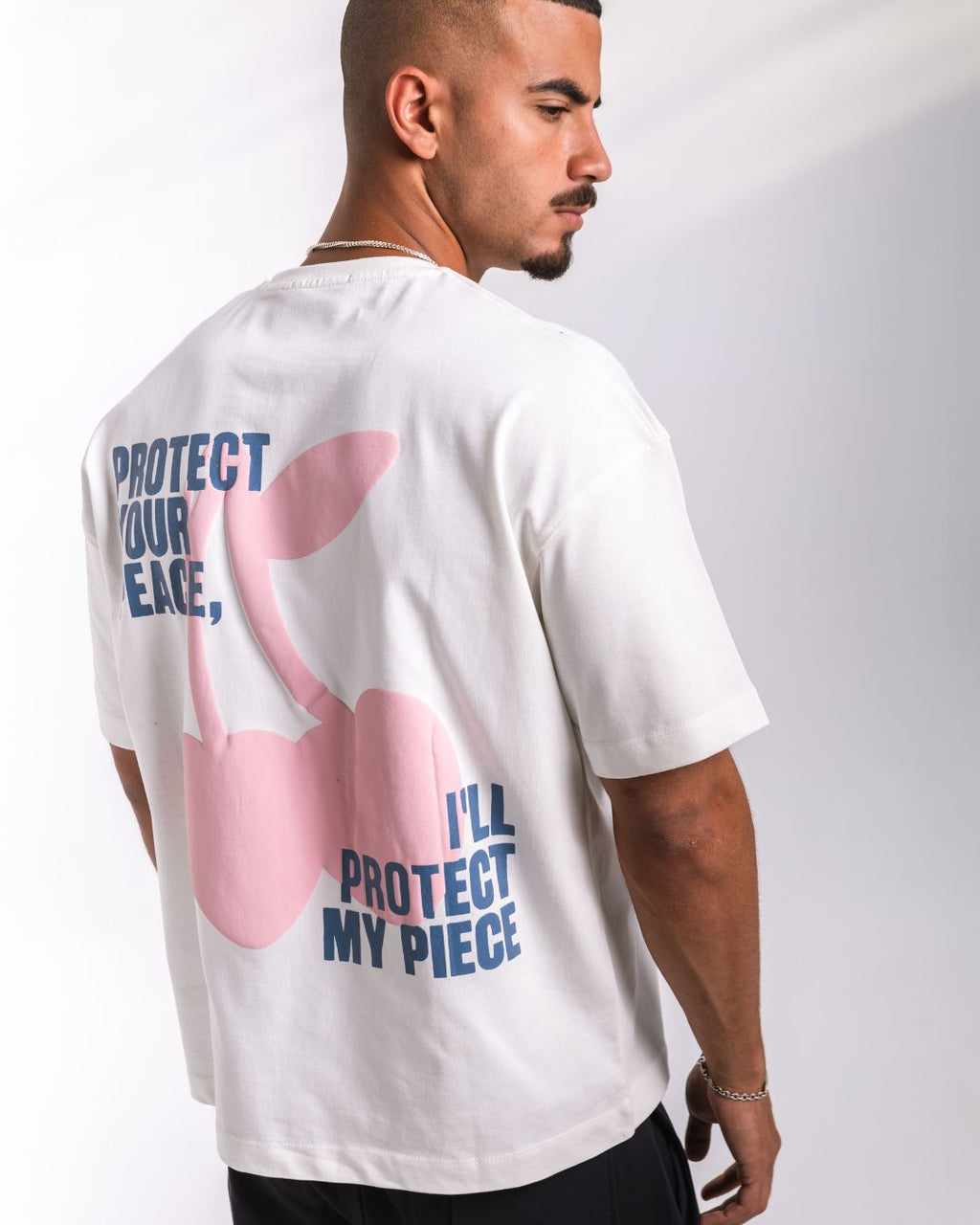 Protect Your Peace Cherry Tee (white)