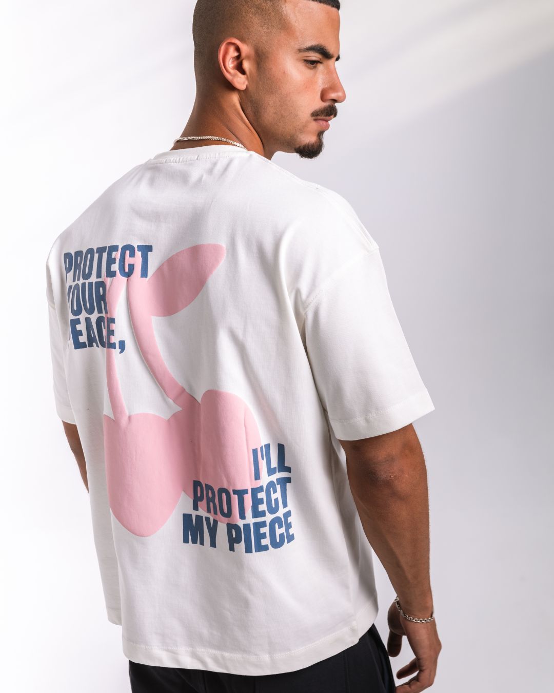 Protect Your Peace Cherry Tee (white)