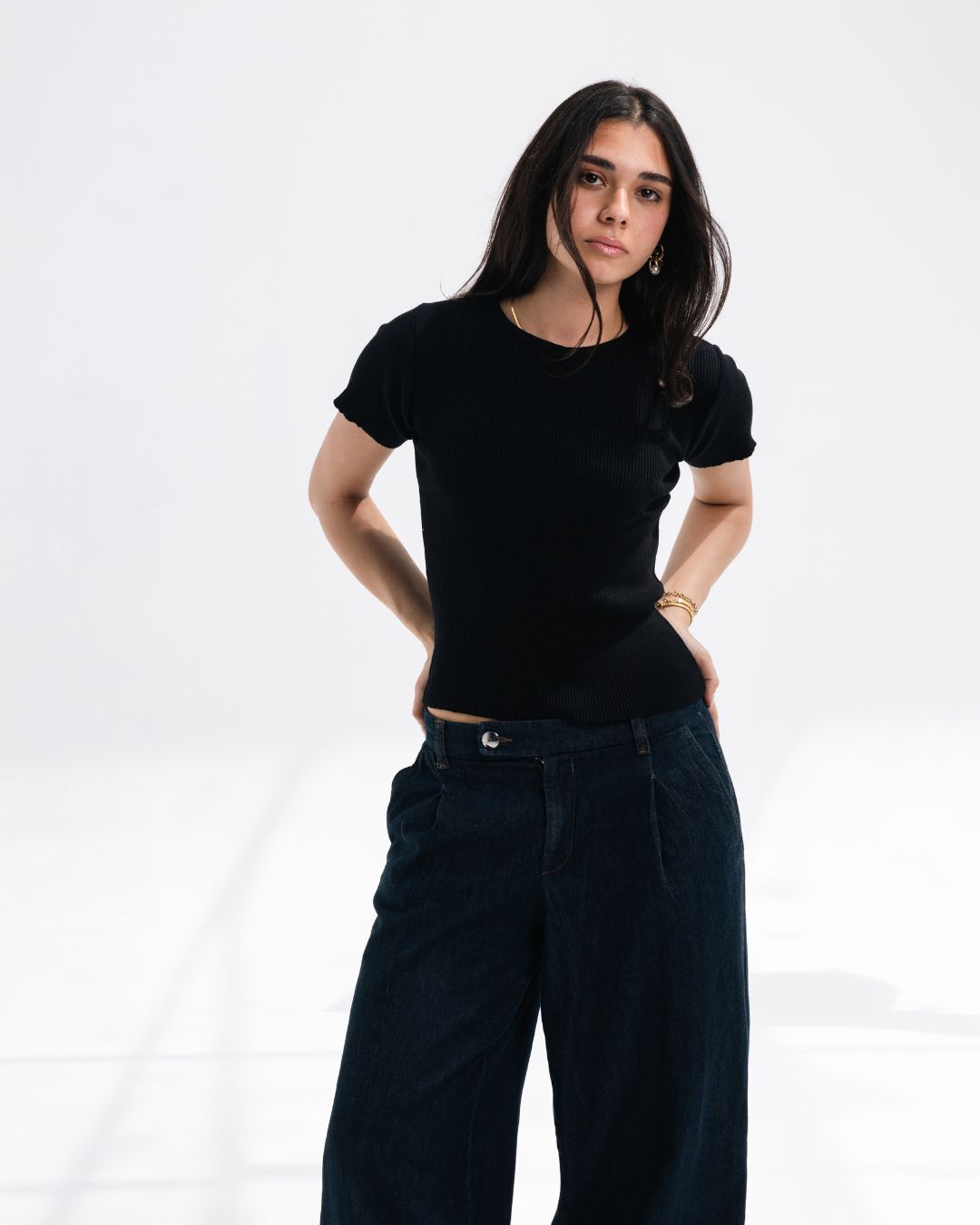 Knit Round Top (black)