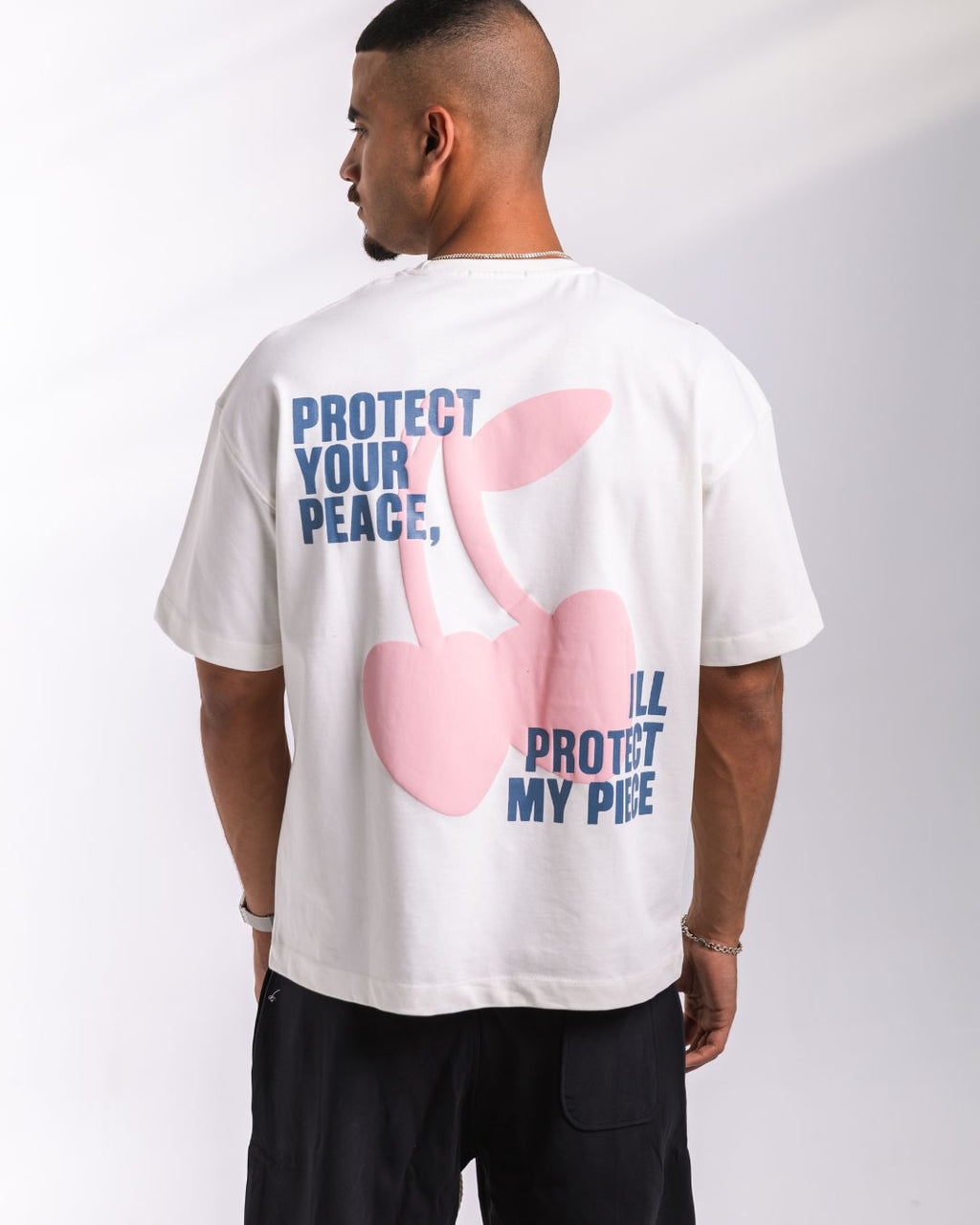 Protect Your Peace Cherry Tee (white)