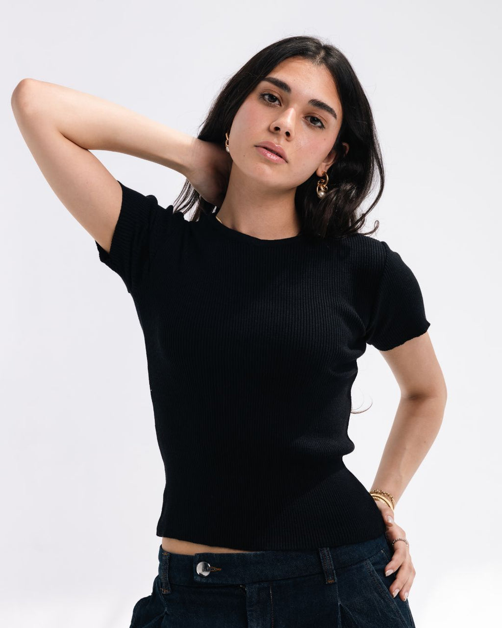 Knit Round Top (black)