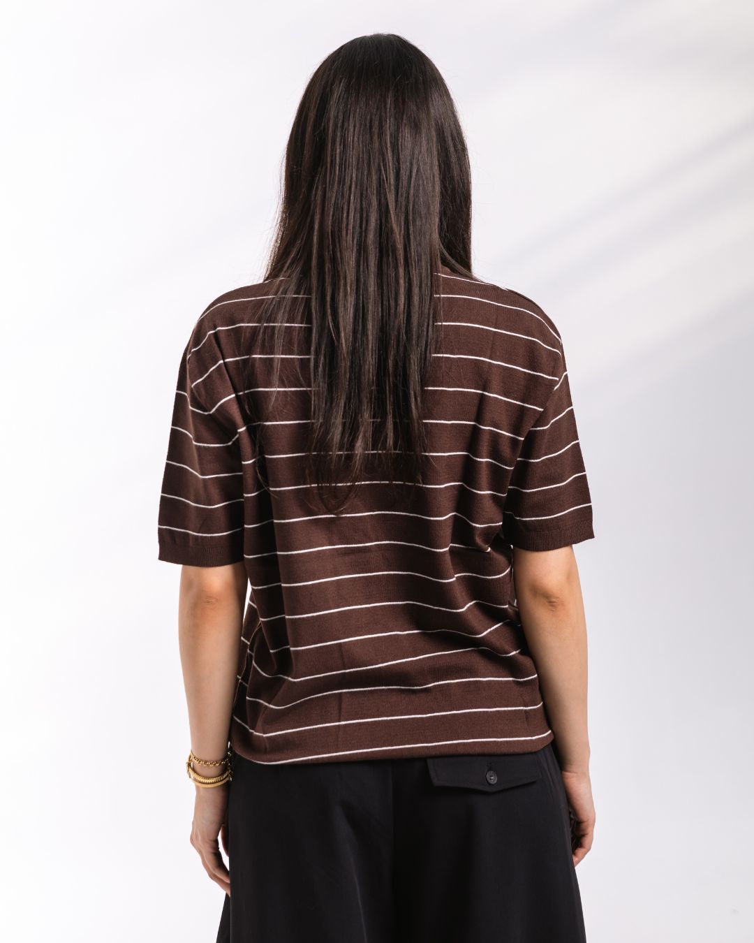 Striped knit Tee