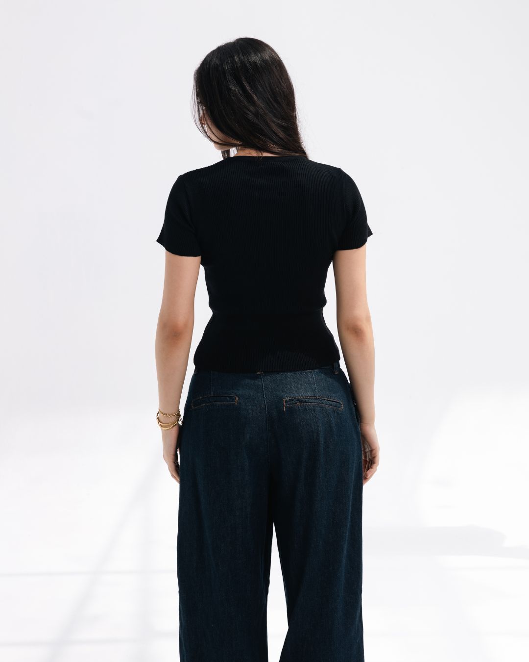 Knit Round Top (black)