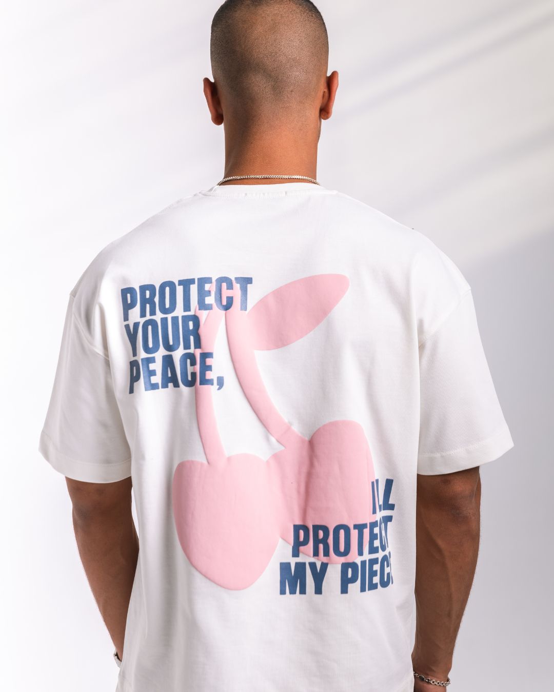 Protect Your Peace Cherry Tee (white)