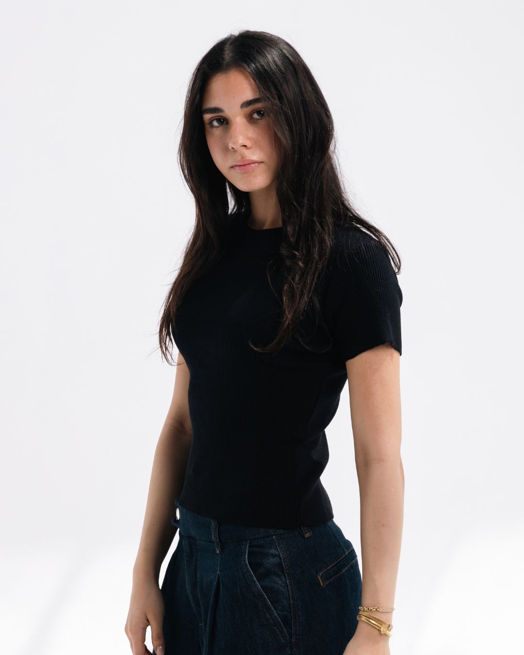 Knit Round Top (black)