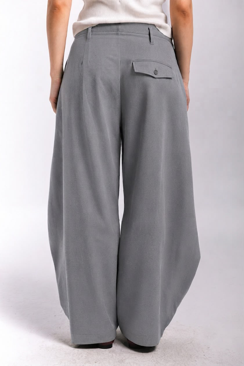 Double Button Pleated Pants (gray)