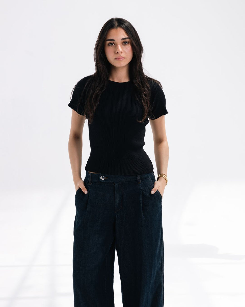 Knit Round Top (black)