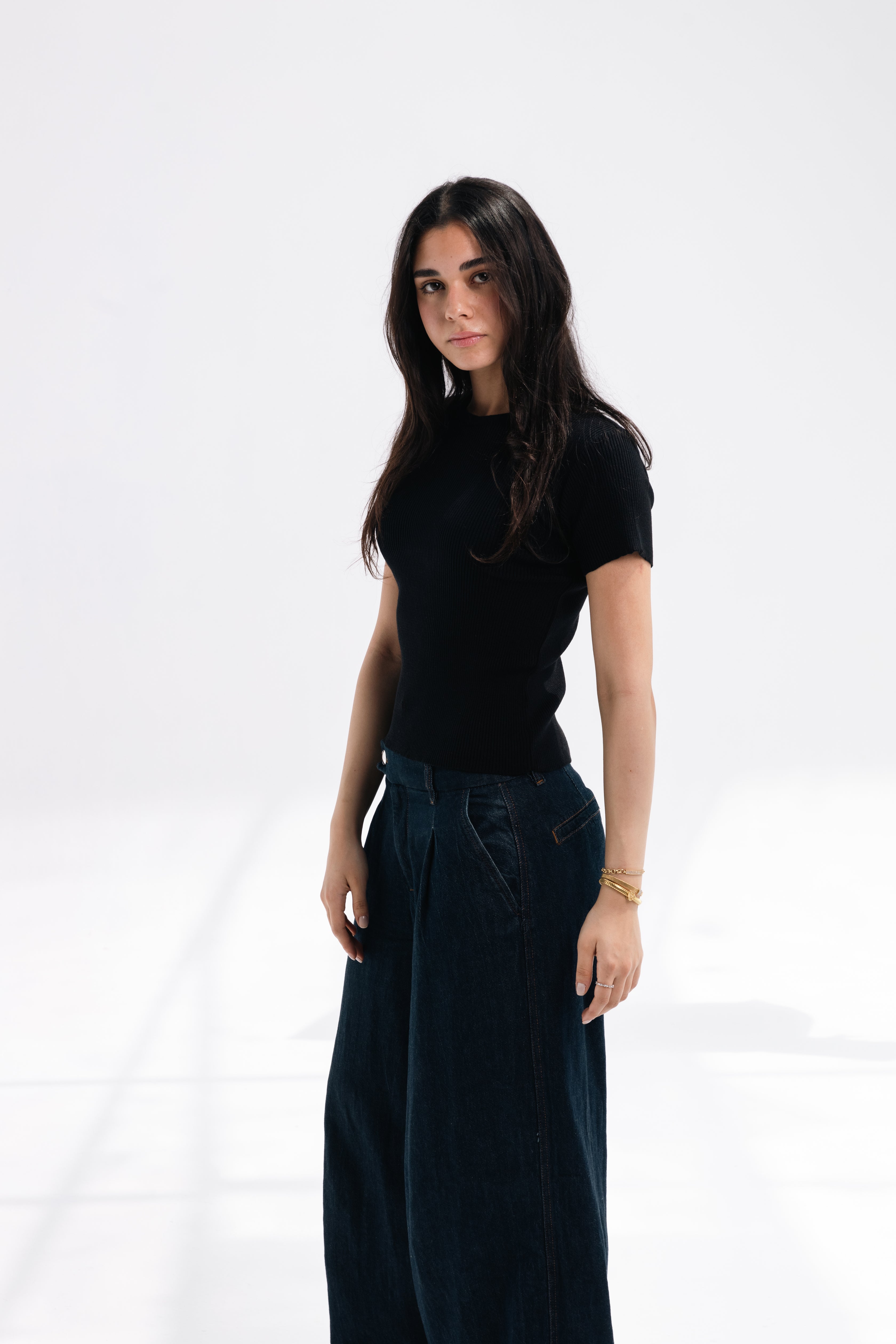 Knit Round Top (black)