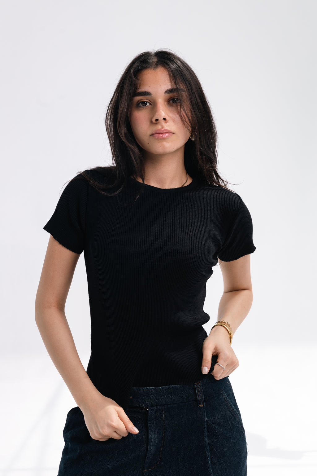 Knit Round Top (black)