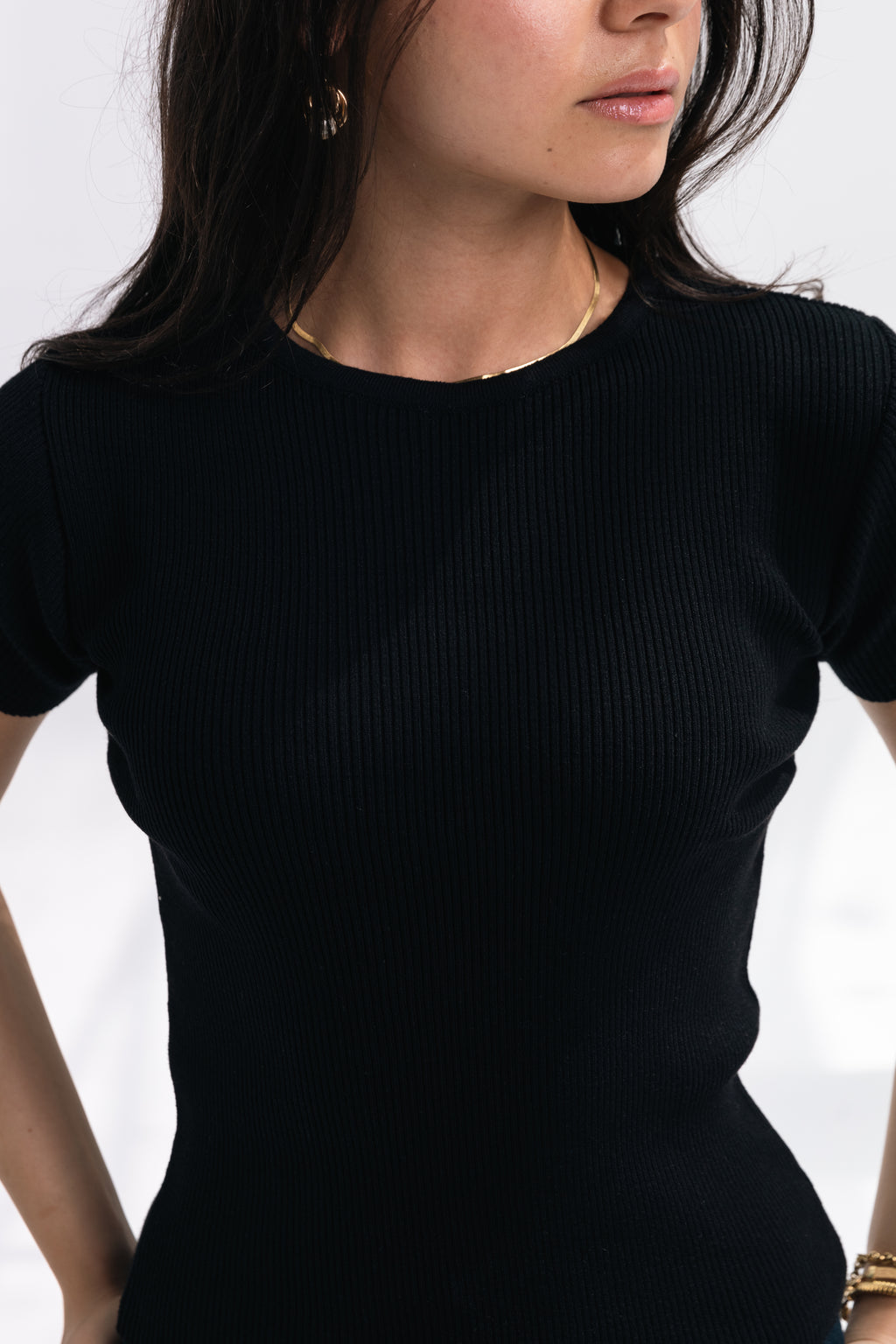 Knit Round Top (black)