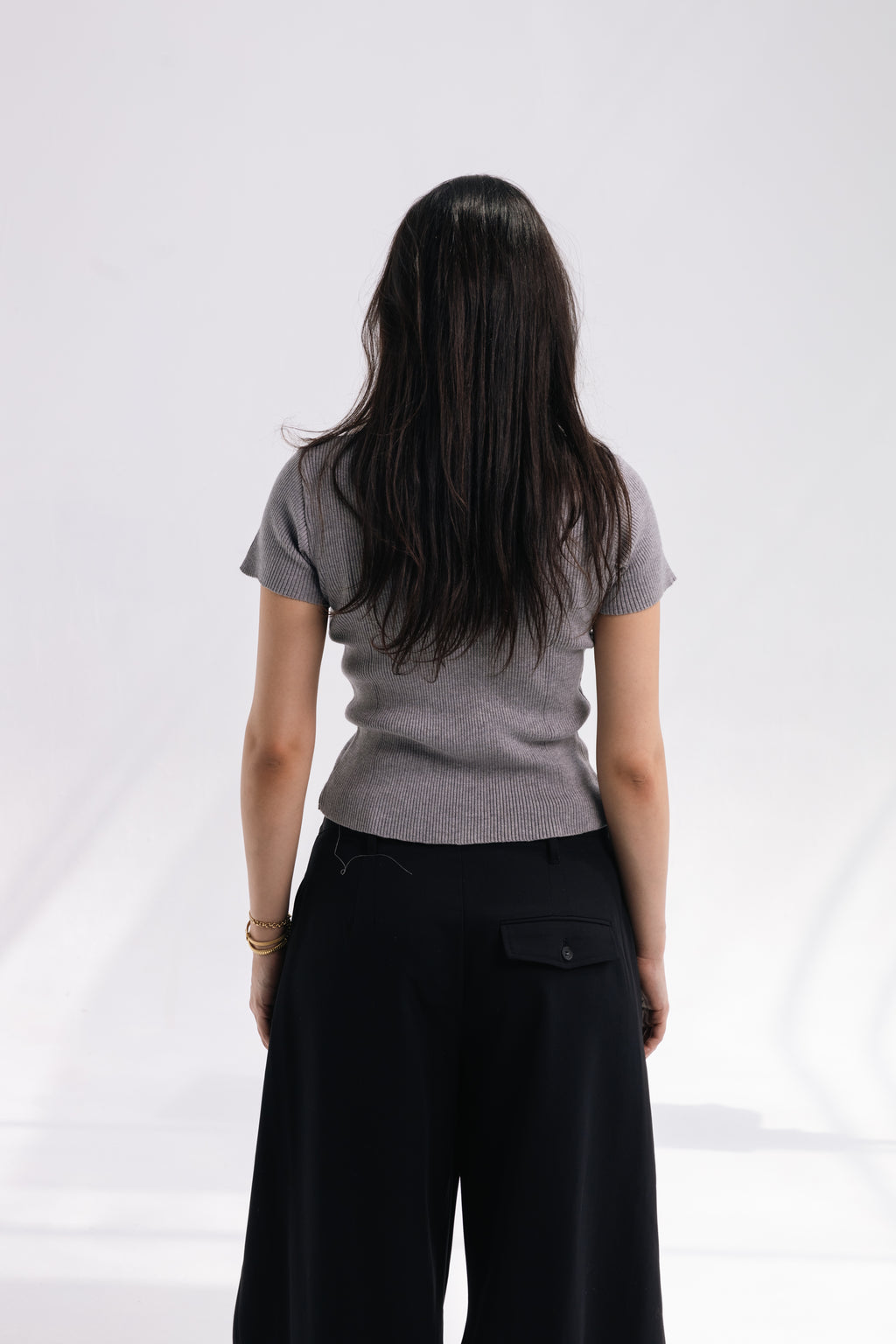 Knit Round Top (gray)