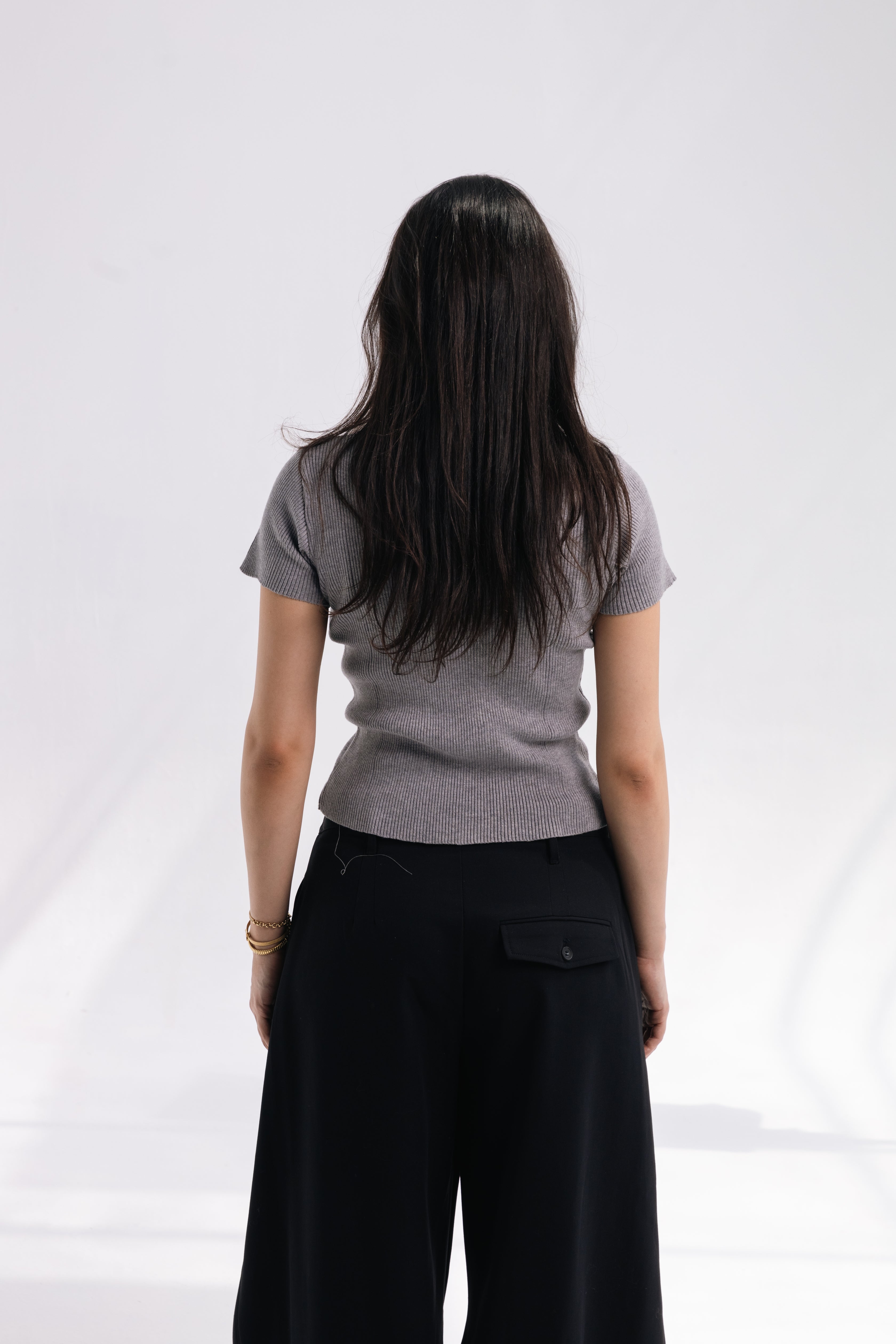 Knit Round Top (gray)