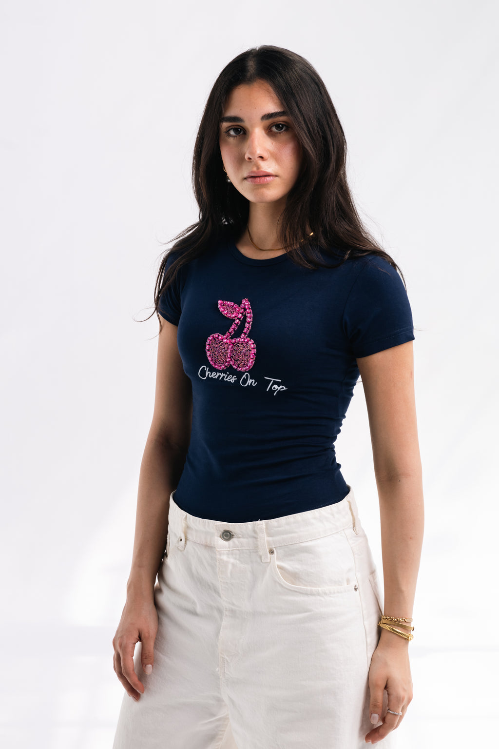 Strass COT Baby Tee (navy)