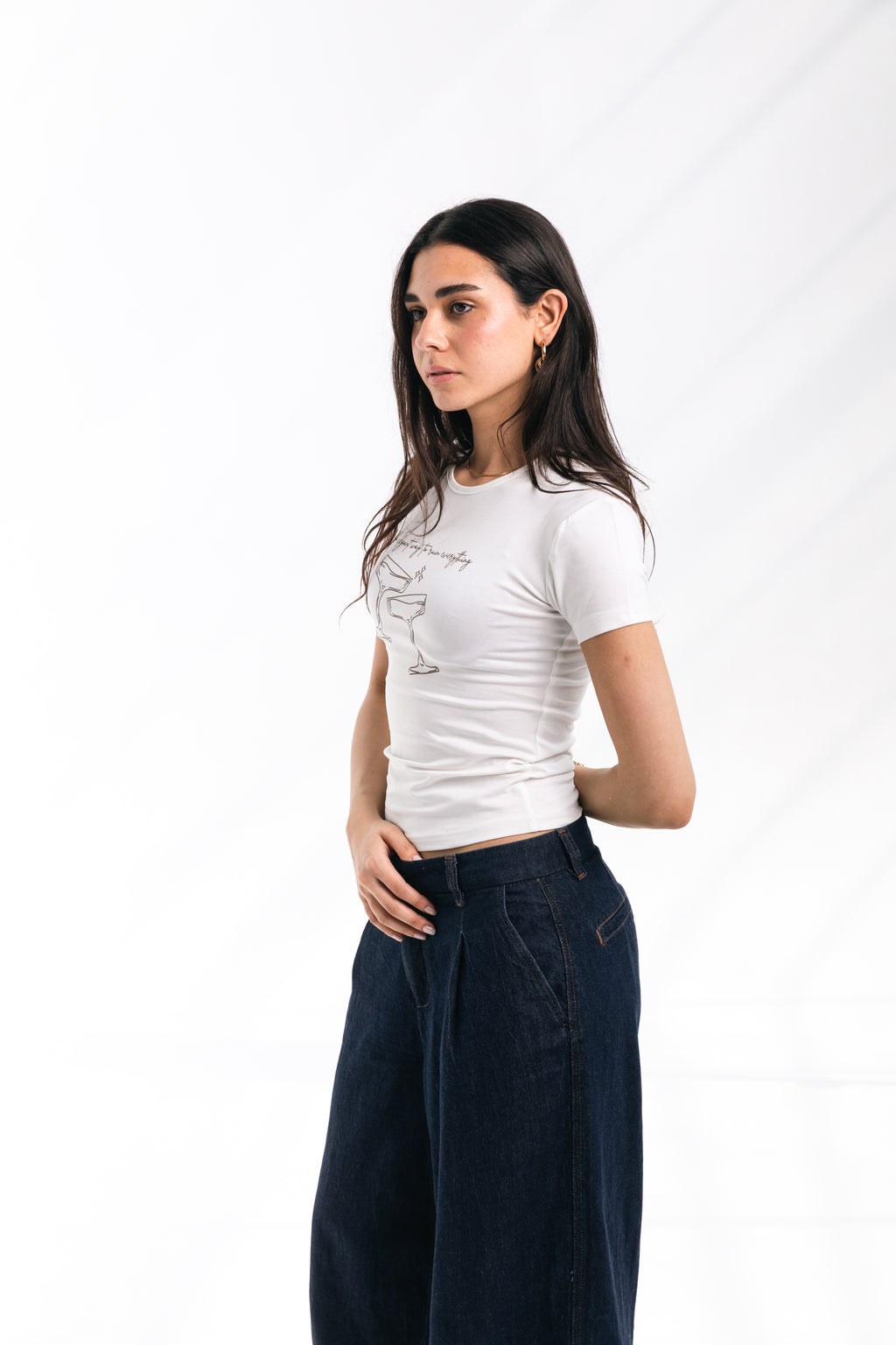 Elegant Chaos Baby Tee (white)
