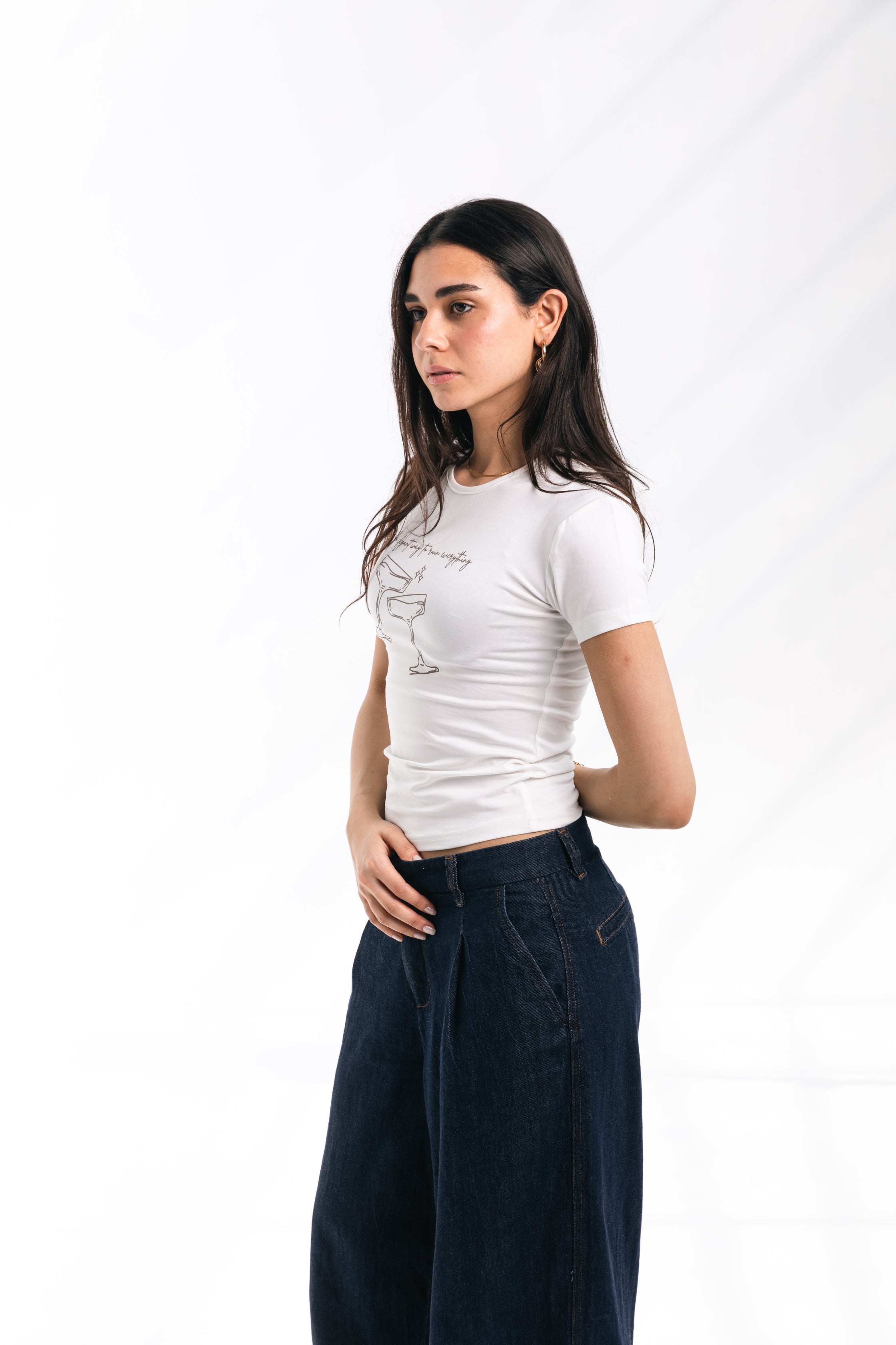 Elegant Chaos Baby Tee (white)