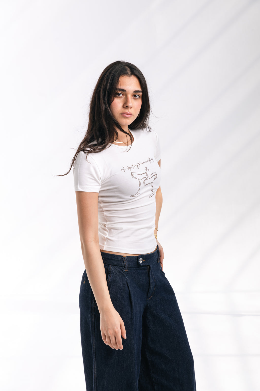Elegant Chaos Baby Tee (white)