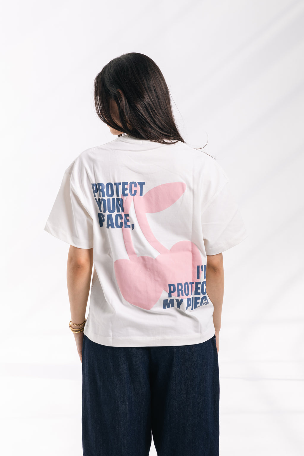 Protect Your Peace Cherry Tee (white)