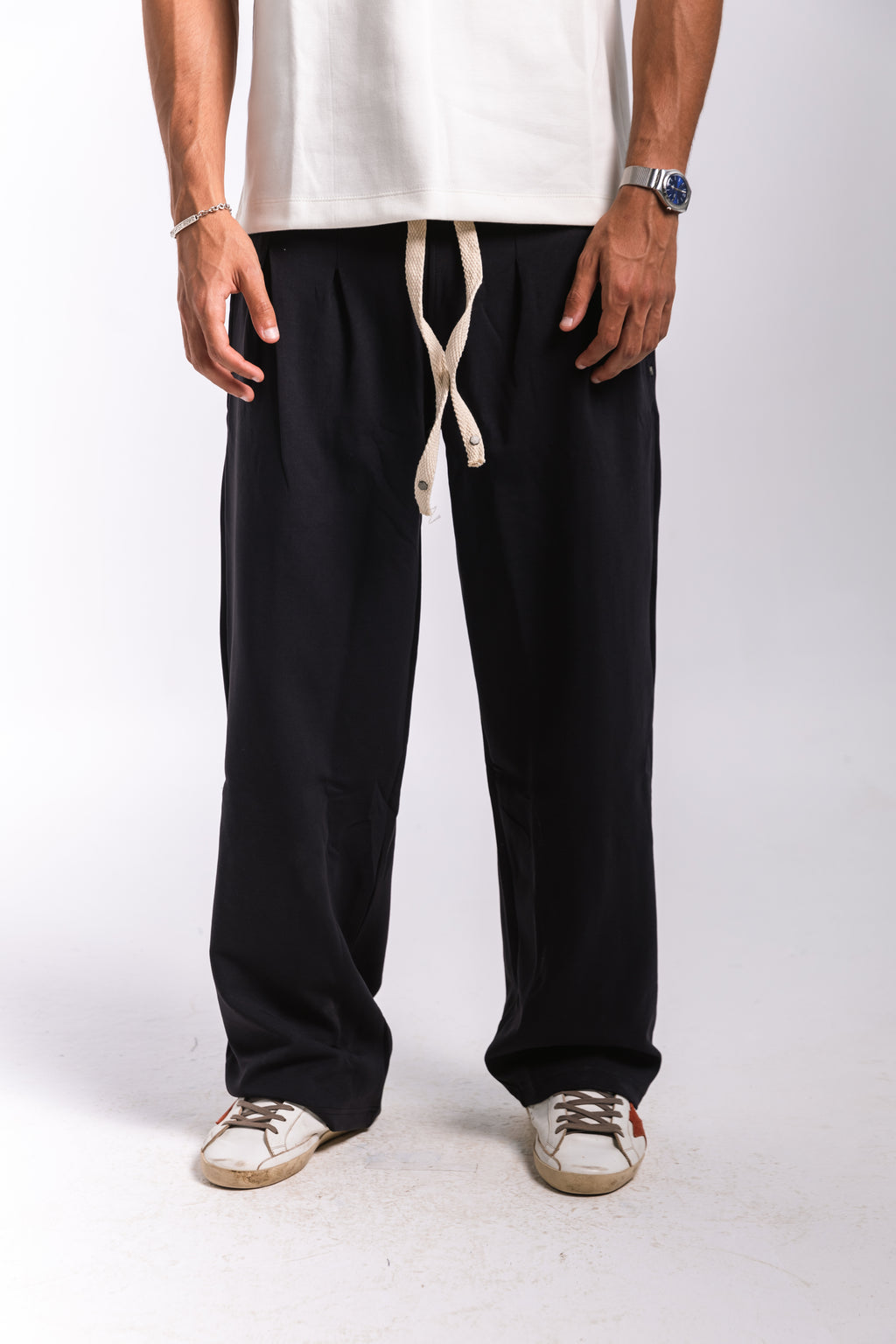 Premium Pleated Sweatpants (black)