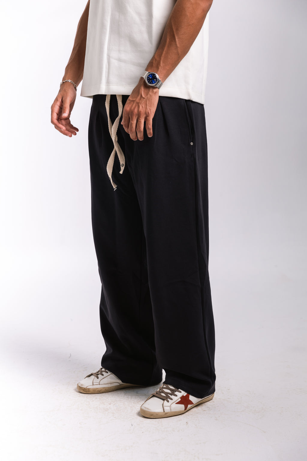 Premium Pleated Sweatpants (black)