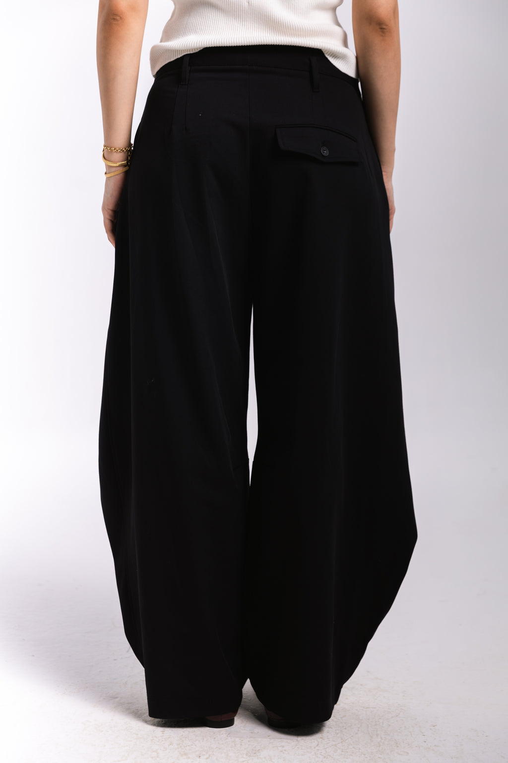 Double Button Pleated Pants (black)