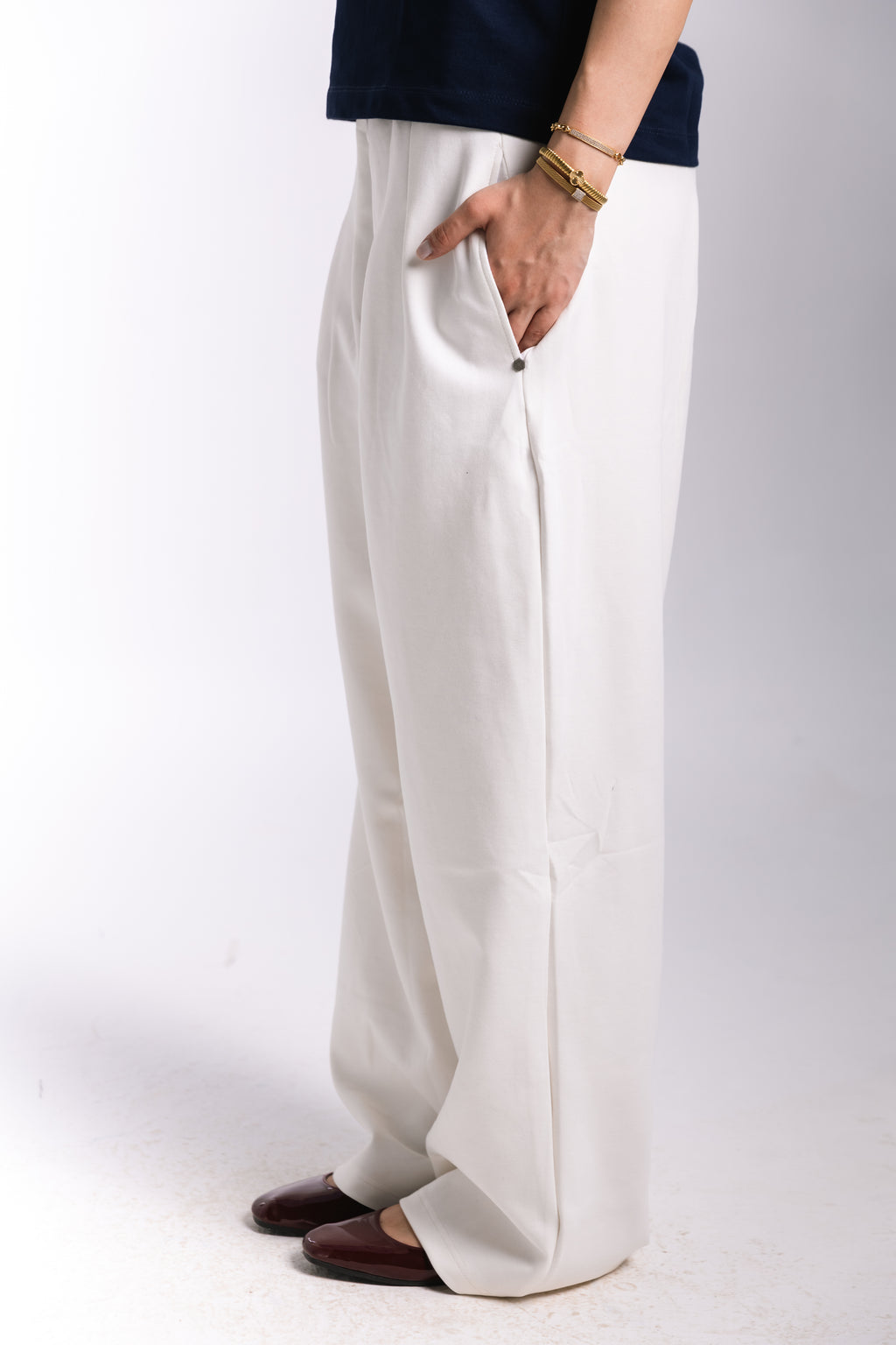 Premium Pleated Sweatpants (white)