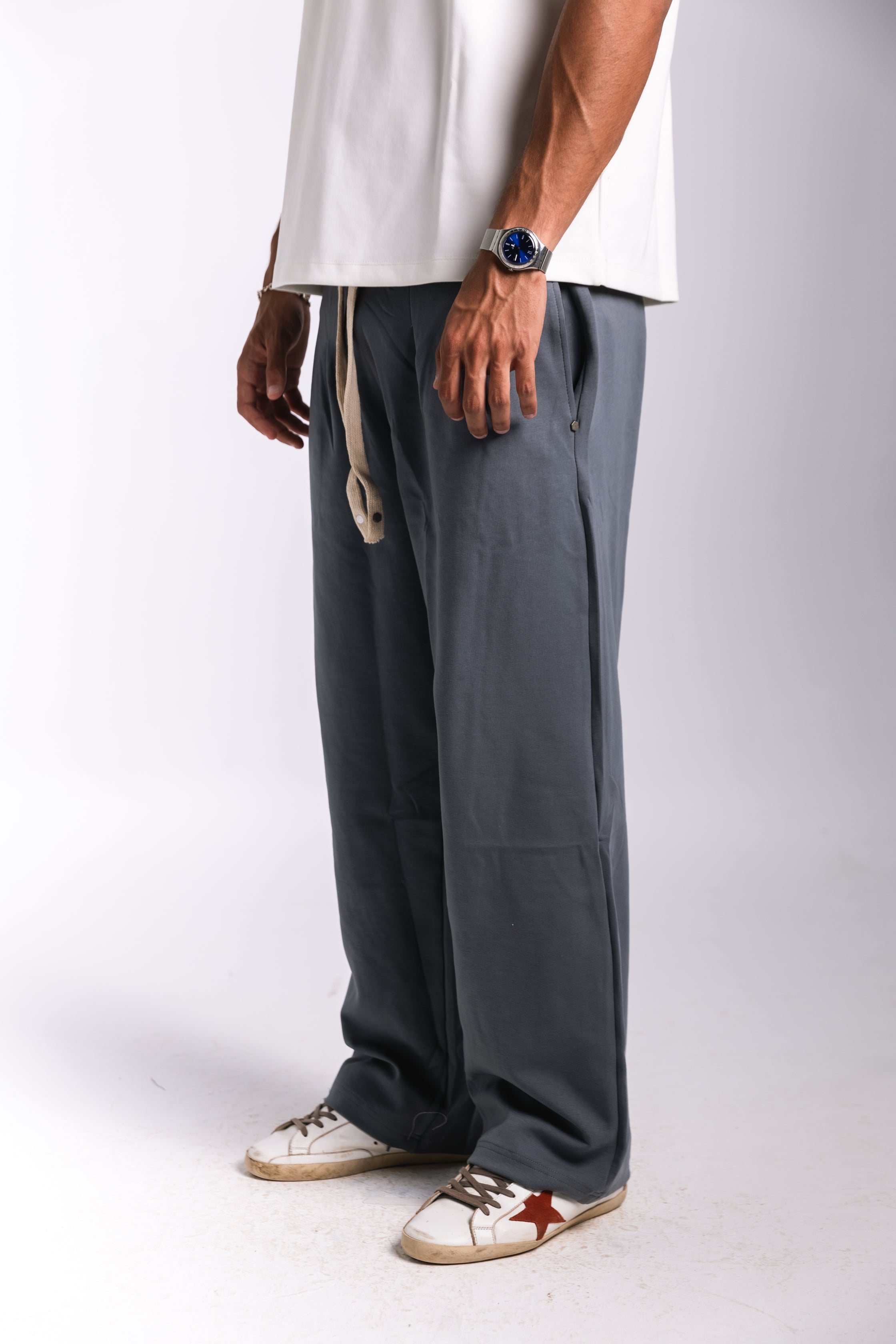Premium Pleated Sweatpants (nardo grey)