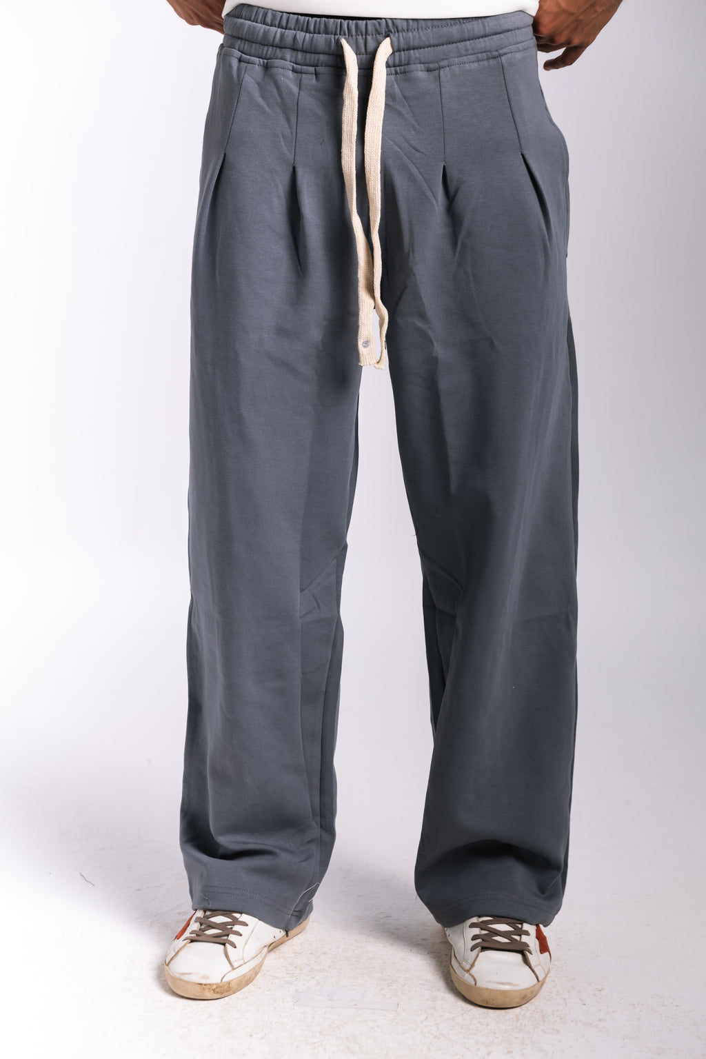 Premium Pleated Sweatpants (nardo grey)