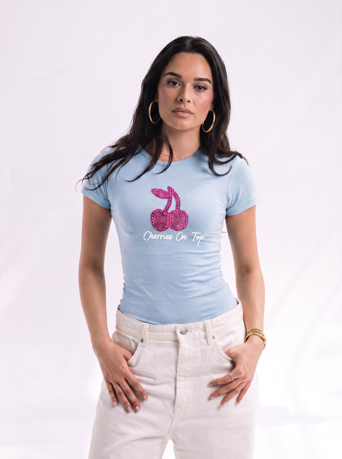 Handmade COT Baby Tee (Baby Blue)