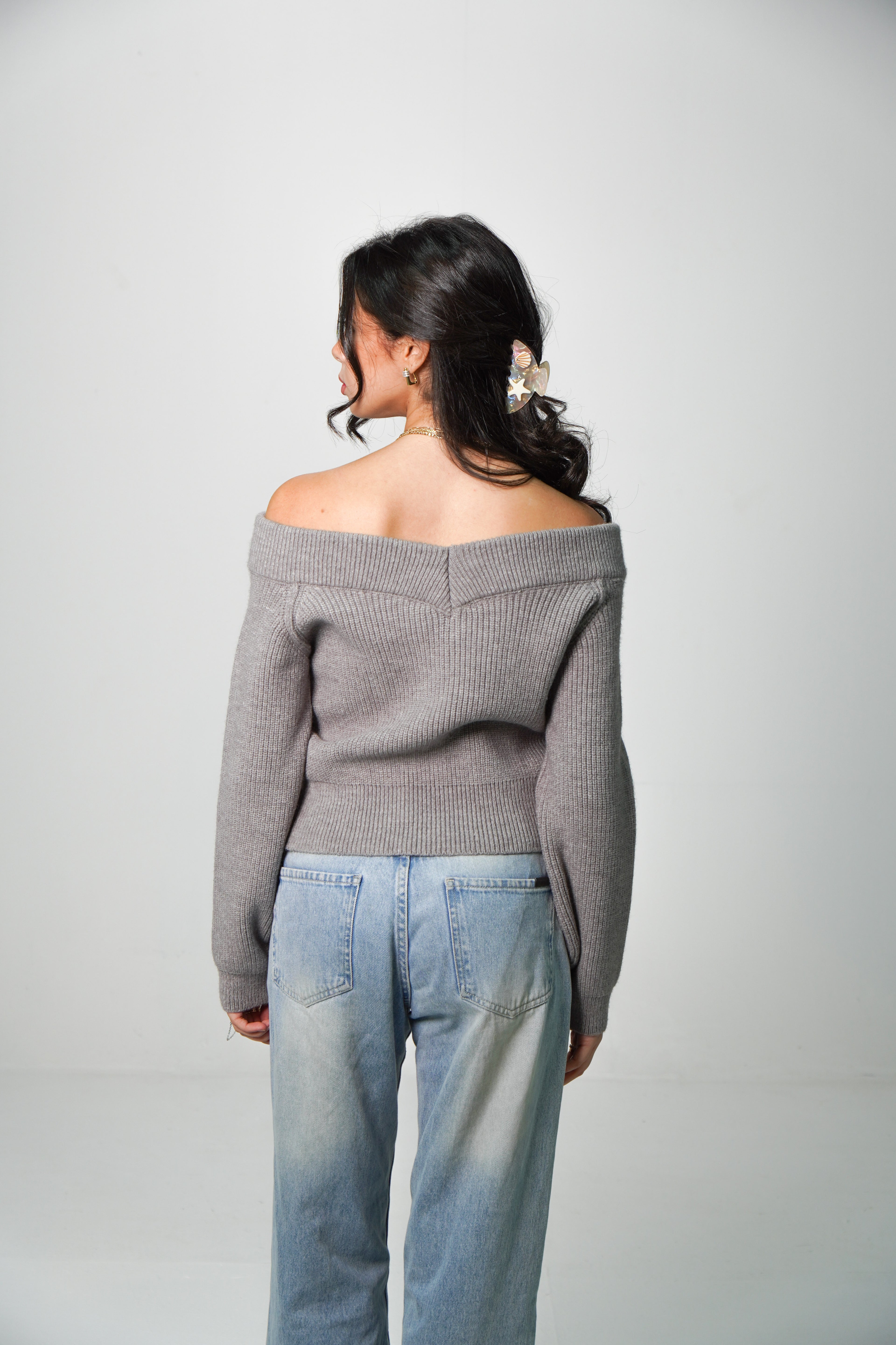 Double-V Knit Sweater