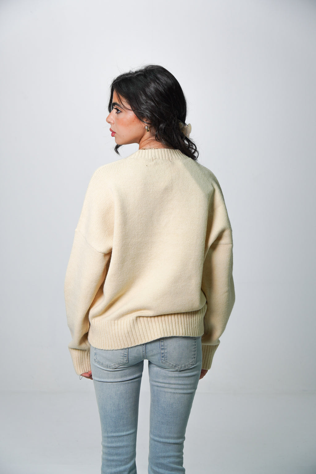 V-Neck Knit Sweater