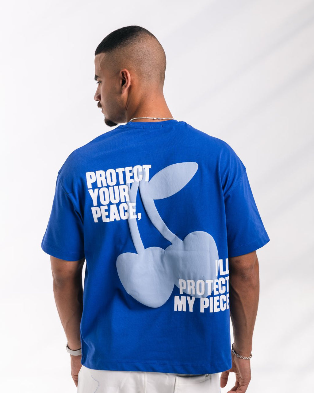 Protect Your Peace Cherry Tee (blue)